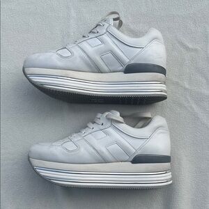 Leather Hogan Platform Sneakera